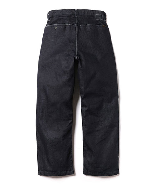 MR.OLIVE/SUPER STRETCH DENIM / ONE WASH WIDE STRAIGHT PANTS ミスターオリーブ/スーパーストレッチデニム/ワンウォッシュワイドストレートパンツ